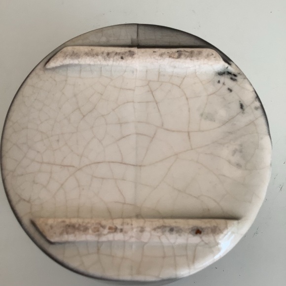 Vintage Royal Copley MCM Black White Geometric Planter Vase - Picture 3 of 6